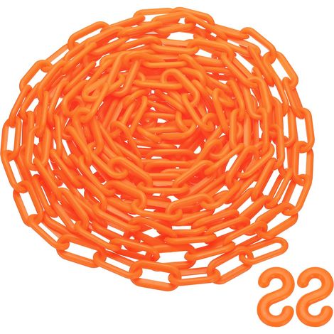 25 Pieds Chaîne En Plastique 1x2 Pouce Orange Fluorescent (1/5)