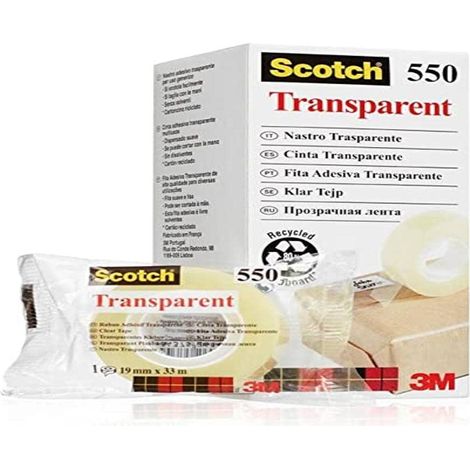 Nastro adesivo Scotch 550 alta adesione senza solventi 19 mm