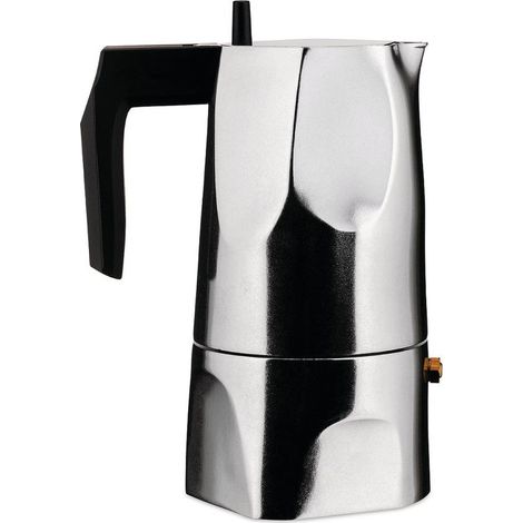 Alessi MT18/3 cafetera aluminio mango negro