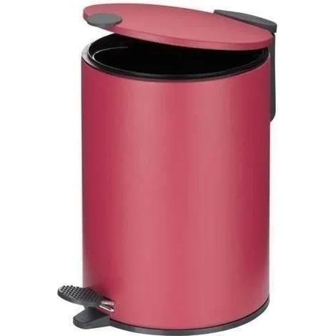 PAPELERA 3 L ROJO PASTEL MATE KELA 23618
