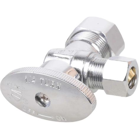 Robinets d'arrêt d'angle en laiton massif, filetage 5/8" x sortie 3/8", entrée 1/2", pour usage domestique et commercial, multicolores (1/5)