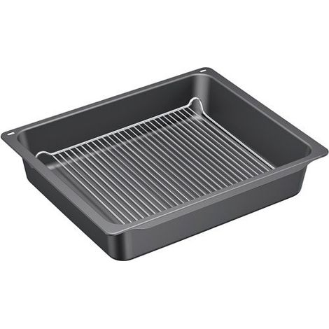 Bosch HEZ633070 bandeja de horno negra de acero esmaltado duradero
