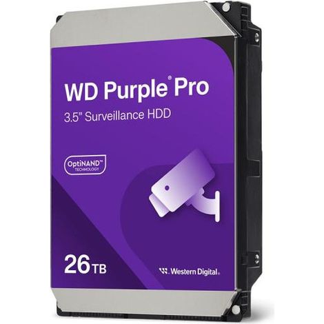 Disco rigido interno di sorveglianza Western Digital Purple Pro WD260PURP 26 To 3,5 pollici SATA 6 Gb/s 7200 giri/min (1/2)