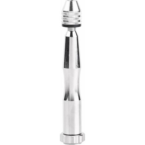 Perceuse à main à mandrin argenté, plage de serrage 0,3 mm - 3,6 mm, avec 25 forets HHS pour le perçage du bois (1/5)