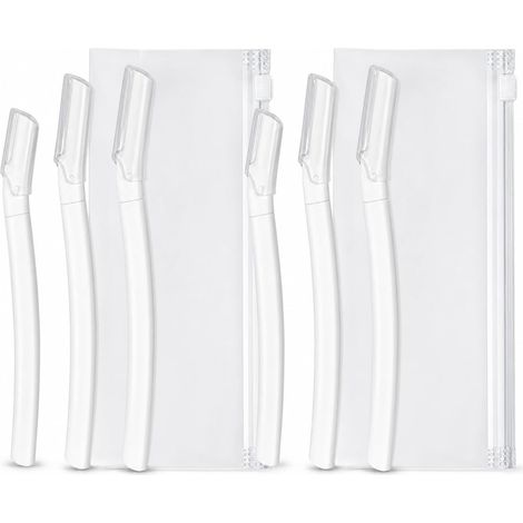 Lot de 6 rasoirs Dermaplaning Visage Femme, rasoirvisage femme, dermaplaning visage, rasoirsourcil femme, l'épilation du visage et des sourcils, lame douce pour l'exfoliation de la peau (1/5)
