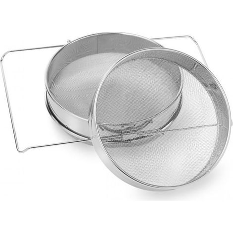 1 Tamis à miel double grille,Acier inoxydable 304,Filtre 18 et 25 mailles,Bras extensibles 17 pouces,Pour apiculture (1/5)