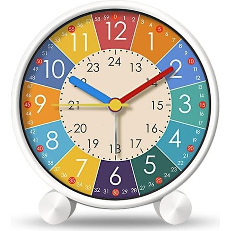 Réveil Cartoon - Réveil pour Étudiant/Enfant - Horloge de Bureau Silencieuse pour Salon, Chambre