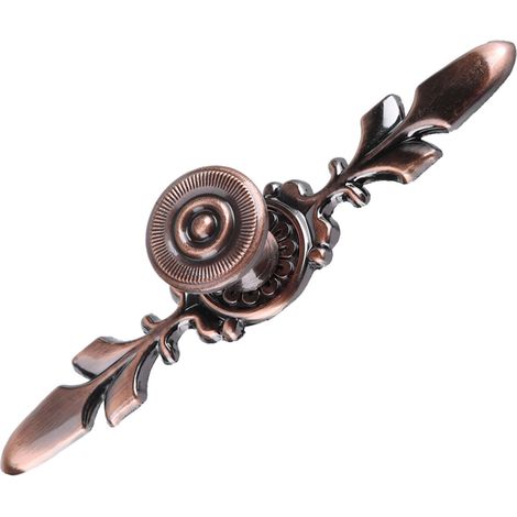 Poignées de meubles européennes, poignées de tiroir, poignées d'armoire, boutons de porte de table, poignées, décoration intérieure, bronze rouge (1/5)