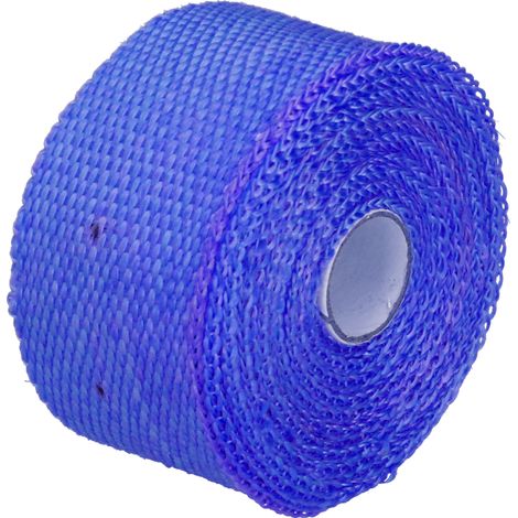 Ruban isolant thermique de 5 m en fibre de verre et acier allié avec 6 attaches de câble en acier pour tuyaux d'échappement automobiles et motos (bleu) (1/5)