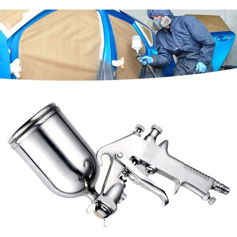 Pistolet à peinture pneumatique avec godet supérieur de 400 ml pour la peinture de meubles et de voitures (1/5)