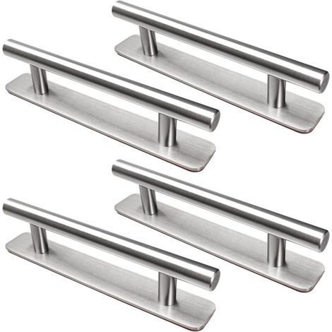 selbstklebende Möbelgriffe, 148 mm Edelstahl-Küchengriffe, kein Bohren erforderlich, für Schränke, Küchen, Schiebetüren und Balkontüren (1/4)