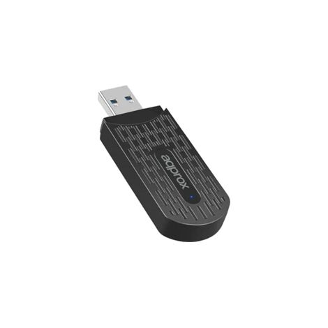 USB WIFI 6 APPROX APPUSB1800V2 1800 Mbps 1201Mbps EN 5 GHz NEGRO