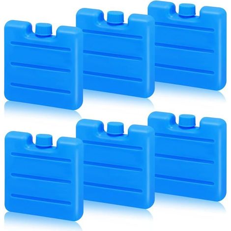 BelleRise - Petits pains de glace pour glacières, mini pains de glace par lot de 6, blocs réfrigérants plats, pains de glace portables (1/5)
