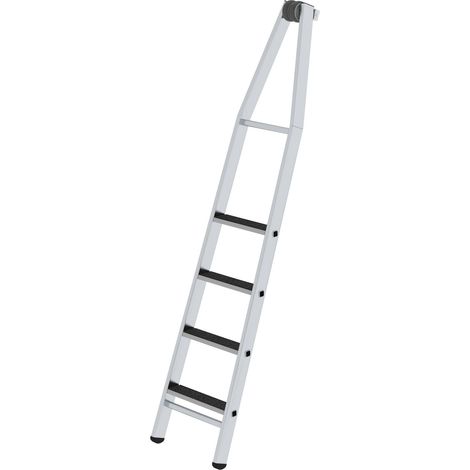 MUNK Stufen-Glasreinigerleiter mit nivello-Traverse clip-step R13, 4-stufiges Oberteil (1/3)