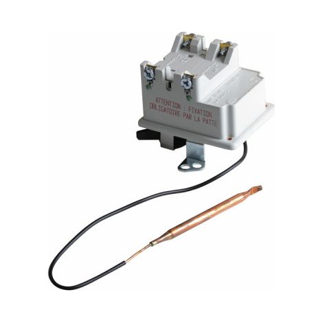 Thermostat de chauffe-eau bipolaire 1 sonde L370mm S 75°C – Contact de sécurité 20A 230V – Réglage 54-65°C – BSD2000407 – Cotherm