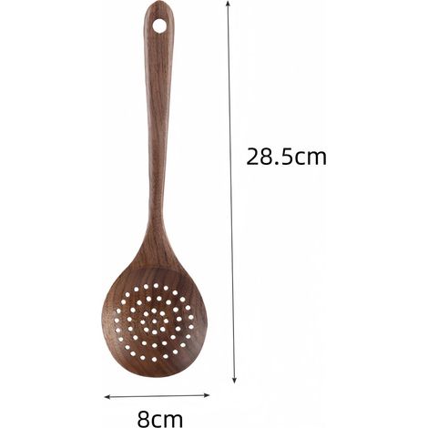 1 pièce - Cuillère à tamis - Spatule de cuisine à usage domestique - Cuillère en bois avec revêtement antiadhésif,5 x 8 cm -, 28.5 (1/5)