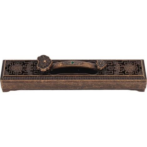 Brûleur d'encens de 15 cm, design original, soulage la fatigue, élégant porte-encens décoratif, idéal pour la méditation, le yoga ou le bureau. Couleur laiton. (1/5)
