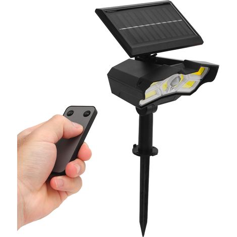 Solarbetriebene Außenstrahler, 2 Helligkeitsstufen, einstellbar, wasserdicht, 2400 mAh, für Gärten, 128 COB (1/5)