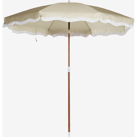 Parasol Jarko Ø230 cm en tissu et acier SKLUM Tapioca Beige