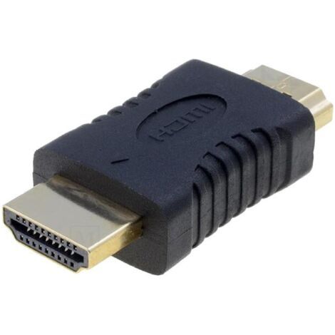 Adaptateur HDMI male vers HDMI Male noir (1/2)