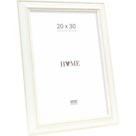 Cadre Bois Couleur Blanc Photo 20x30cm S221H1 (1/5)