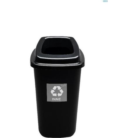 45 lts ebertools cubo contenedor selectivo restos ekobin negro-aro negro (1/2)