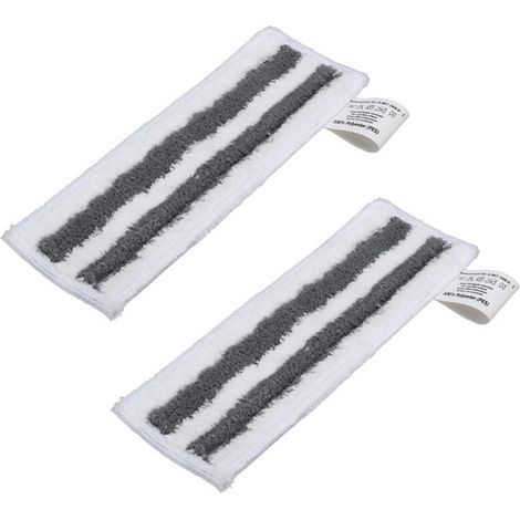 Lingette pour Nettoyeur Vapeur Karcher Easyfix SC2 SC3 SC4 SC5 Chiffons Serpillières Bonnettes en Microfibre pour Karcher Easyfix SC Série (rayure grise 2pcs) (1/5)