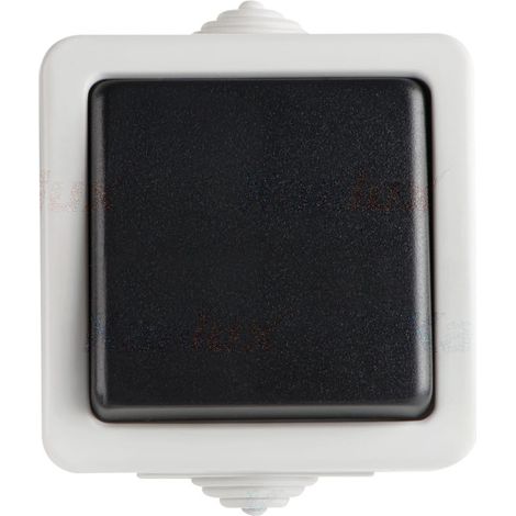 Interruptor de pared único - IP54 - 10AX - Grey - TEKNO (1/2)