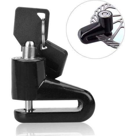 Candado para freno de disco，Candado para patinete eléctrico，Compatible con Xiaomi M365，Con soporte y cable de acero，Con soporte de almacenamiento (1/4)