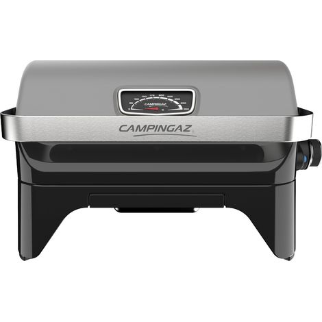 Campingaz – Barbecue gaz portable 48x26 cm – 1 brûleur en acier inoxydable – Système Blue Flame – Bac à graisse frontal – Thermomètre intégré (1/5)
