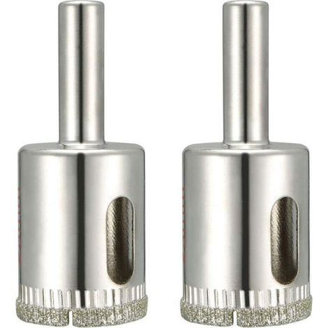 23mm Diamond Hole Saw Set of 2, Drilling for Glass, Tiles, Marble, Ceramic, and Porcelain, High Precision (1/5)