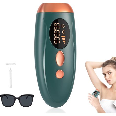Appareil d'épilation au laser avec fonction de refroidissement, 5 niveaux de réglage de l'intensité, adapté aux hommes et aux femmes pour le visage, les bras, les jambes et le corps entier (1/5)