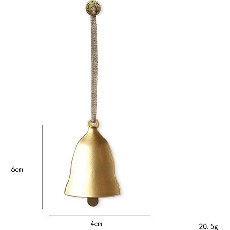Décorations de sapin de Noël en métal, mini suspensions style nordique, ornements festifs en forme de cloche dorée, accessoires décoratifs pour arbre de Noël, lot de 2 pièces (1/3)