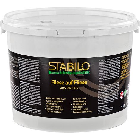 Stabilo Fliese auf Fliese Quarzgrund 4 kg Grundierung Fliesenrobust Beschichtung langlebig