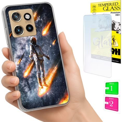 Custodia per Motorola Edge 50 Neo Photo Cover Case Back Case + Vetro 9H (1/5)