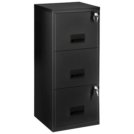 Classeur monobloc 3 tiroirs - noir - Maxiburo