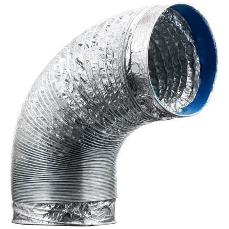 Tuyau pour climatiseur portable, tuyau de ventilation de 150 mm, tuyau d'évacuation en PVC/aluminium de 3 m avec 2 colliers de serrage, tuyau d'air flexible pour climatiseurs et hottes aspirantes. (1/5)