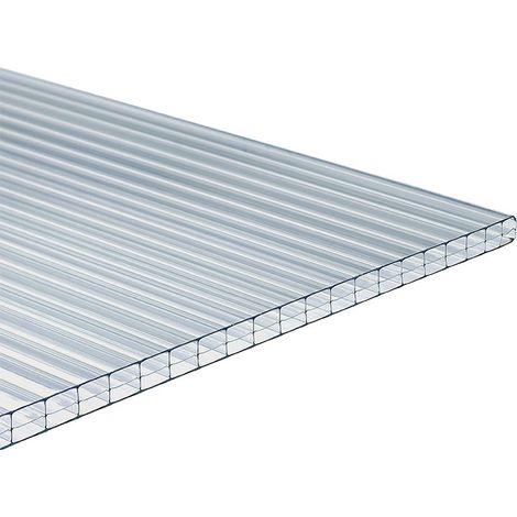 Lastra in policarbonato alveolare ONDULINE. Dimensioni 98 cm x 200 cm. Spessore 4mm (1/6)