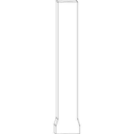 Cache long palier d'angle nx p - Finition : Blanc R07.2 - ROTO