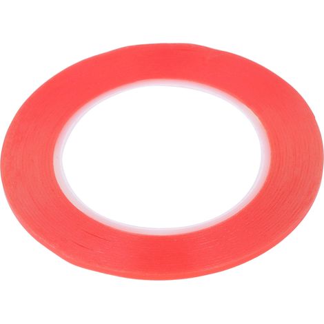 Joint adhésif double face PET en forme d'anneau, étanche, pour la fixation d'objets domestiques, rouge, 10 mm / 0,39 po (1/5)