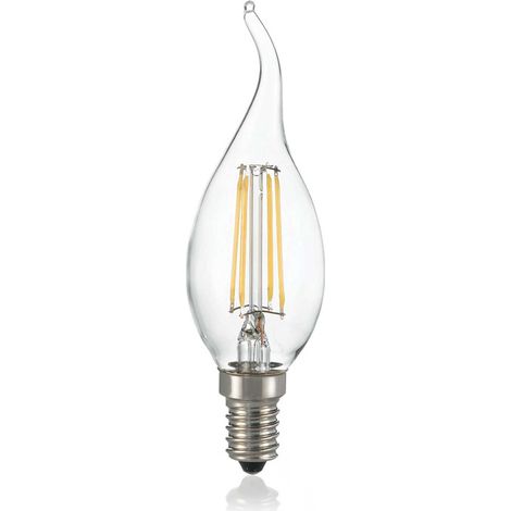 10 Lampadine Led Colpo Di Vento E14 4 Watt 3000K 430 Lm Trasparente