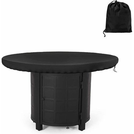 Housse de protection ronde pour plaque de feu, étanche, anti-UV 420D, pour plaque de cuisson et plaque de cuisson, noir (diamètre 100 cm) (1/5)