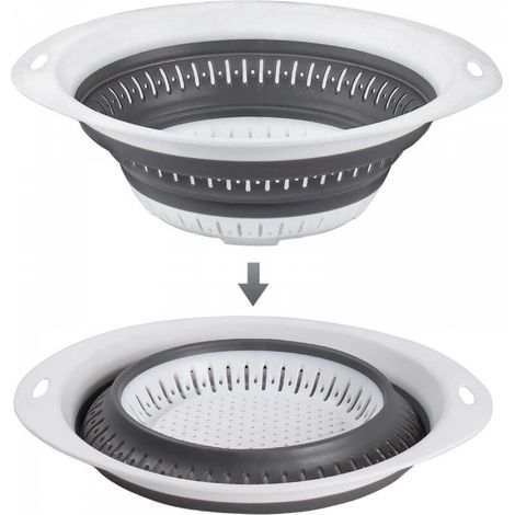 Passoire Pliable en Silicone et Plastique, Passoire Cuisine Passoire à Pâtes peu Encombrante dans la Cuisine, Passoire (1/4)