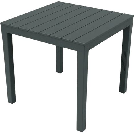 Tavolo da esterno quadrato componibile in polipropilene 78x78xH73 cm - Nero (1/5)