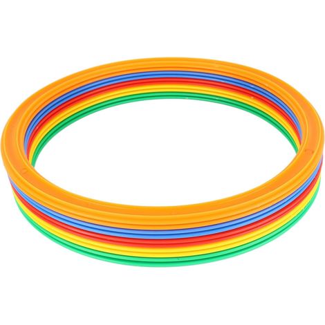 Ensemble Anneaux Vitesse - 10 Pièces - Plastique Coloré - Exercices Agilité - Extérieur et École - 28 cm (1/5)