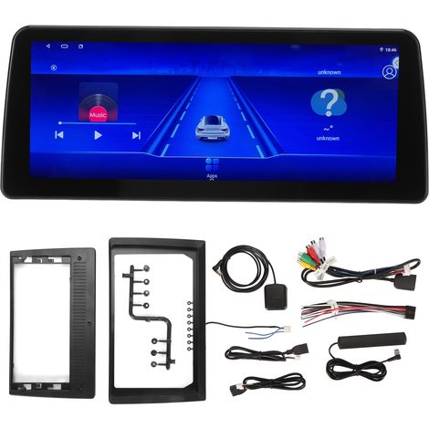 Stéréo de voiture sans fil Carplay 12,3 pouces HD Écran tactile Caméra de recul Lecteur de navigation GPS Universel pour support de véhicule Vue panoramique à 360° (1/5)