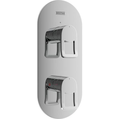 Bristan Saffron Recessed 1 Outlet Concealed Shower Valve Dual Handle - Chrome (1/2)