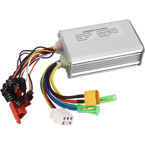 Contrôleur de vélo électrique 500 W 48 V, contrôleur de moteur sans balais, boîtier rainuré en alliage d'aluminium, accessoires de conversion pour vélo électrique (1/5)