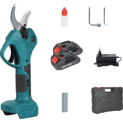 Podadora eléctrica, motor sin escobillas, diseño ergonómico, con 2 baterías. (1/2)
