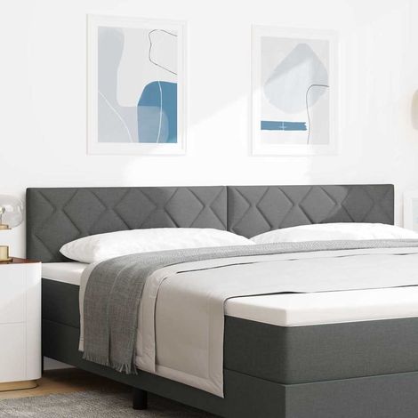 LED Kopfteil Grau 200 cm Stoff vidaXL (1/5)